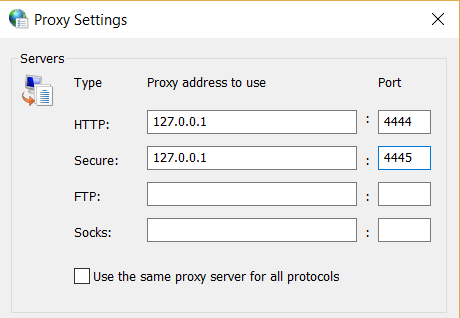 proxy config